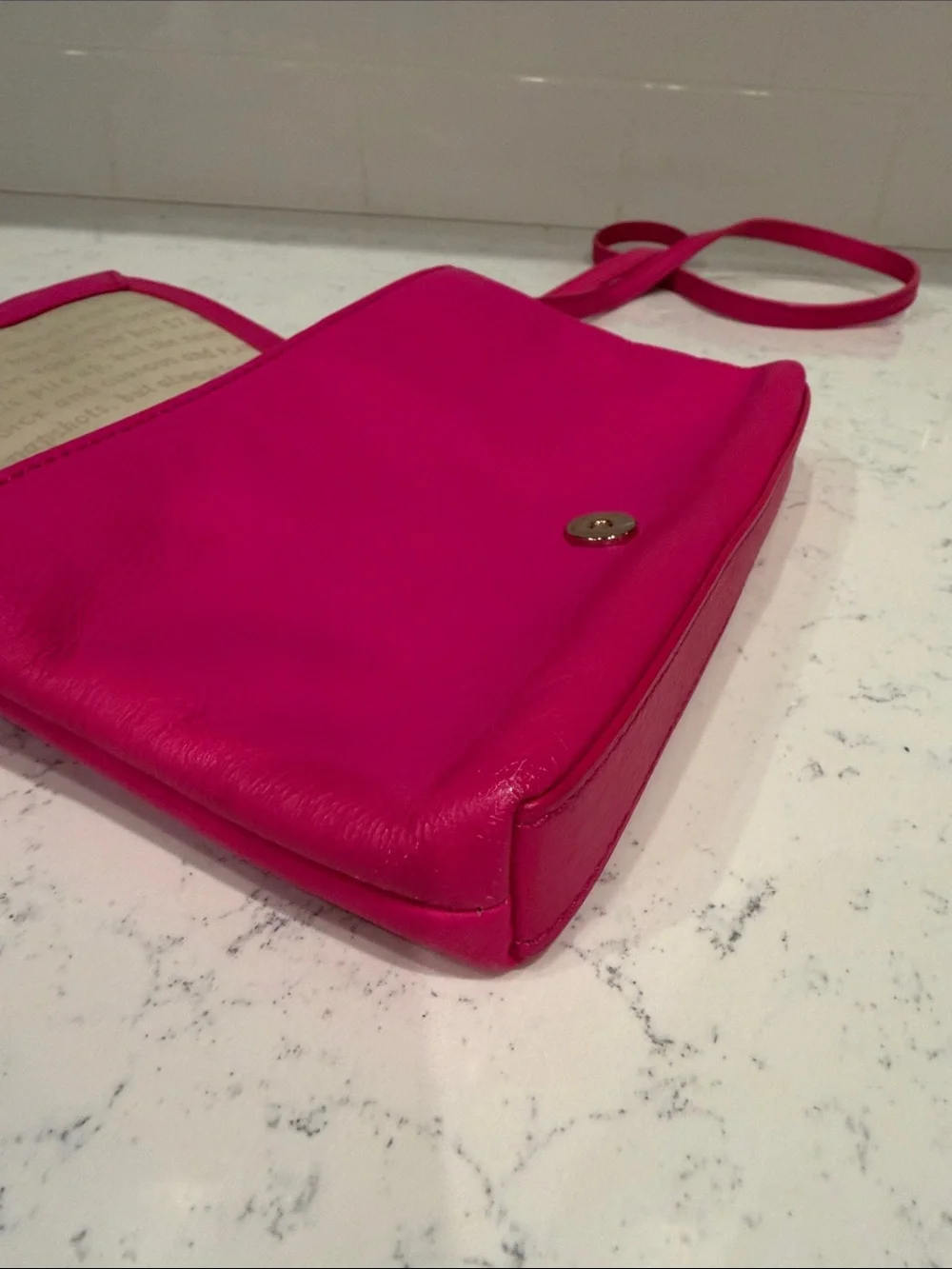 kate spade Barbie Pink Leather Crossbody with Girly Chic Bow Detail